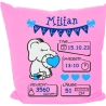 Kissen 40x40 cm WELCOME BOY personalisiert mit Geburtsdaten/Name