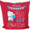 Kissen 40x40 cm WELCOME BOY personalisiert mit Geburtsdaten/Name