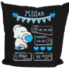 Kissen 40x40 cm WELCOME BOY personalisiert mit Geburtsdaten/Name