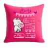 Kissen 40x40 cm WELCOME GIRL personalisiert mit Geburtsdaten/Name