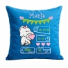 Kissen 40x40 cm WELCOME GIRL personalisiert mit Geburtsdaten/Name