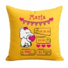 Kissen 40x40 cm WELCOME GIRL personalisiert mit Geburtsdaten/Name