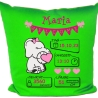 Kissen 40x40 cm WELCOME GIRL personalisiert mit Geburtsdaten/Name