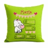 Kissen 40x40 cm WELCOME GIRL personalisiert mit Geburtsdaten/Name