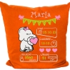 Kissen 40x40 cm WELCOME GIRL personalisiert mit Geburtsdaten/Name