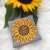 ITH 10x10 Stickdatei Untersetzer Mugrug Sonnenblume