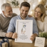 Personalisierter Geldgeschenkrahmen „Eule“ | Meisterprüfung