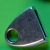 2 Endkappen glatt dreieckig zum Einkleben flaches 1cm Band