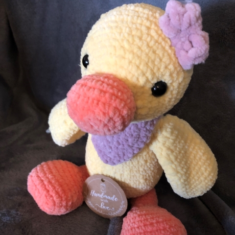 Kuscheltier Ente Mädchen gehäkelt Geschenk Amigurumi neu