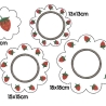 Stickdatei Erdbeere Mugrug Untersetzer Erdbeeren