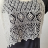 Brautstola, Lace-Stola, Merinowolle mit Seide, Handgestrickt