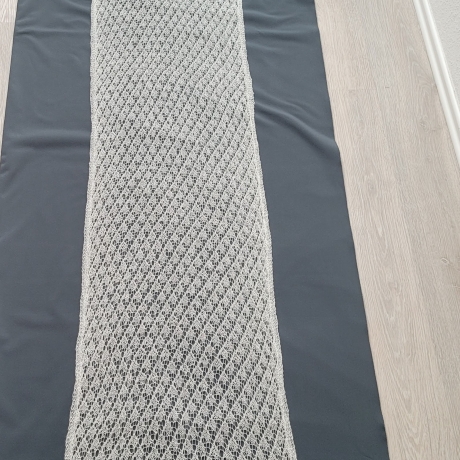 Brautstola, Lace-Stola, Merinowolle mit Seide, Handgestrickt