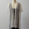 Brautstola, Lace-Stola, Merinowolle mit Seide, Handgestrickt