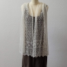 Brautstola, Lace-Stola, Merinowolle mit Seide, Handgestrickt