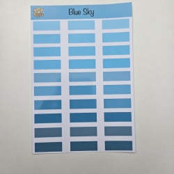 Stickerbogen Etiketten Blue Sky