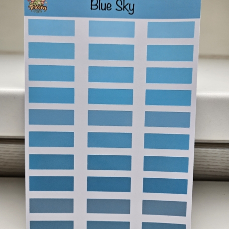 Stickerbogen Etiketten Blue Sky