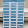 Stickerbogen Etiketten Blue Sky