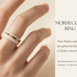 Dein Wort als Ring - individueller Morsecode-Ring schmal (Peyote)