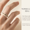 Dein Wort als Ring - individueller Morsecode-Ring schmal (Peyote)