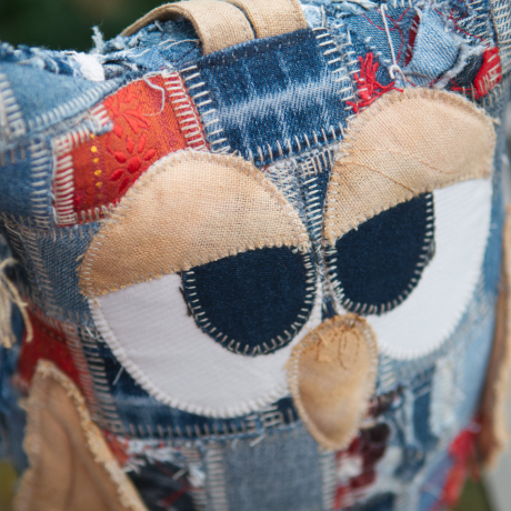 UPCYCLING Türstopper Eule mit Trageschlaufe