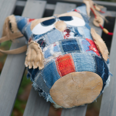 UPCYCLING Türstopper Eule mit Trageschlaufe