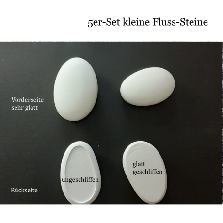 Fluss-Steine Gipssteine selber verzieren Rohling Deko-Stein 5 Stü