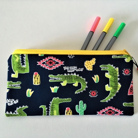 Federmäppchen Stiftetasche Krokodile Kinder