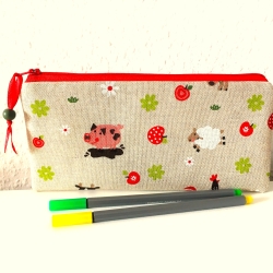 Federmäppchen Stiftetasche Haustiere Kinder