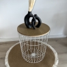 Handgefässter Natural Boho Bodenteppich runder Matte Jute 100%