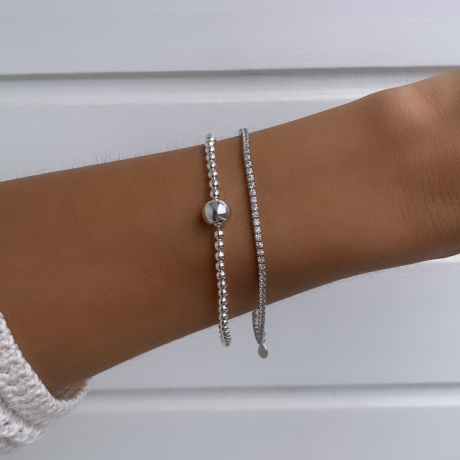 925/- Sterling Silber Armband „Cristal“