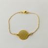 Armband Blume des Lebens vergoldetes Silber 925