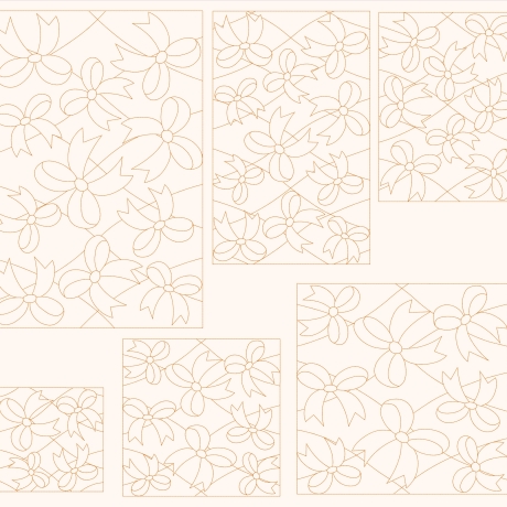 6x Füllmuster Schleifen  Redwork Stickdatei