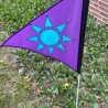 Wimpel - Fahne mit Wendlandsonne, Gartendeko, Blumendeko