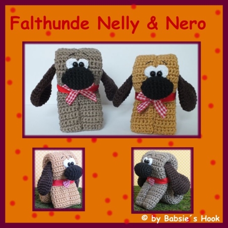 Häkelanleitung ♡ Falthunde Nelly & Nero♡ 