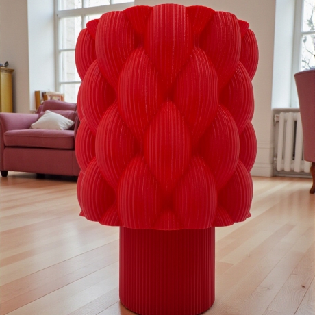3D-Druck Design Bubble Lampe, Klein in Rot oder Schwarz