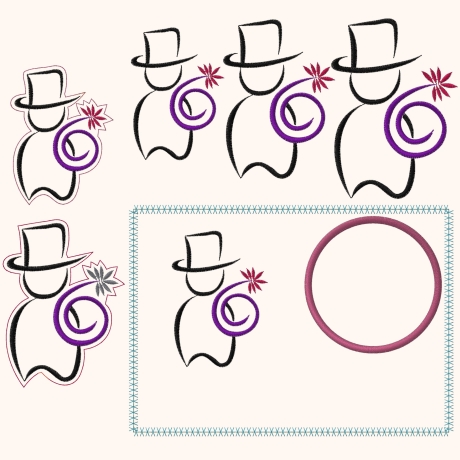6x Stickdatei Schornsteinfeger Stabdatei Einzelmotive Mugrug