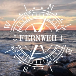 Aufkleber Kompass Fernweh 70cm - 120cm