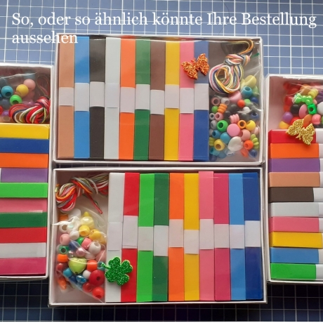 Windspiel selber basteln Kinder-Bastelset, 3 Glitzer-Windspiele
