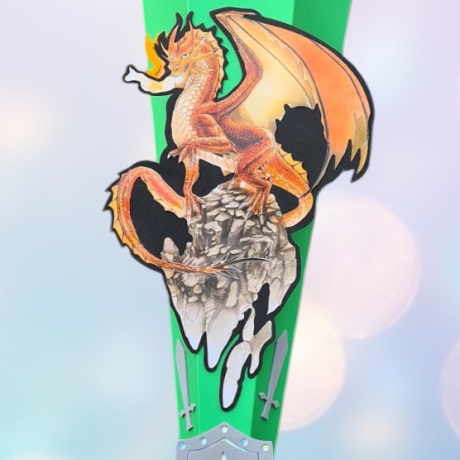 Feuerdrache Schultüte personalisierbar 68cm oder 85cm