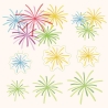 8x Feuerwerk Stickdatei Blumenstecker Lichterdeko stickdirwas