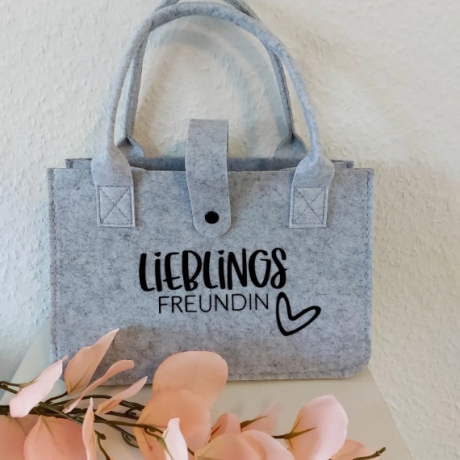 Filztasche Lieblings Freundin / Filztasche personalisiert 