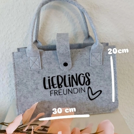 Filztasche Lieblings Freundin / Filztasche personalisiert 
