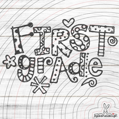 First Grade Plotterdatei SVG DXF