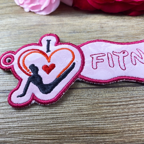 Stickdatei 3D-Anhänger FITNESSQUEEN, 3D-Stick, Lesezeichen
