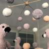 Babymobile Flamingos gehäkelt handmade Geschenk Geburt neu