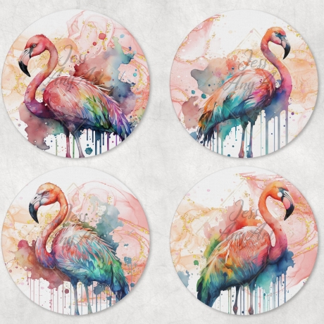 Flamingo Untersetzer, Glasuntersetzer, Tasse