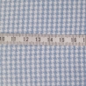 Webstoff Flanell hellblau Hahnentritt
