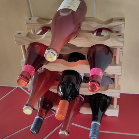 Weinregal Holz stapelbar,erweiterbar, transportabel&platzsparend,