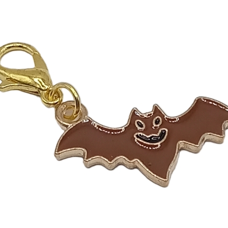 Fledermaus braun Clip Anhänger Bettelarmband Halloween Charm