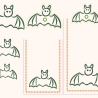 Fledermaus Halloweendeko 7x Stickdatei Beutel Deko stickdirwas